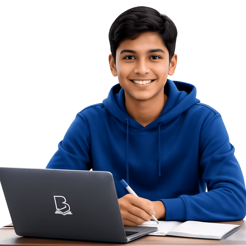 Student preparing for online tests